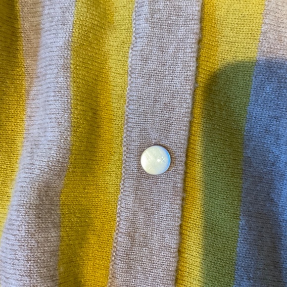 Cynthia Rowley Wool Cashmere Striped Cardigan Sweater Size M - Picture 6 of 6